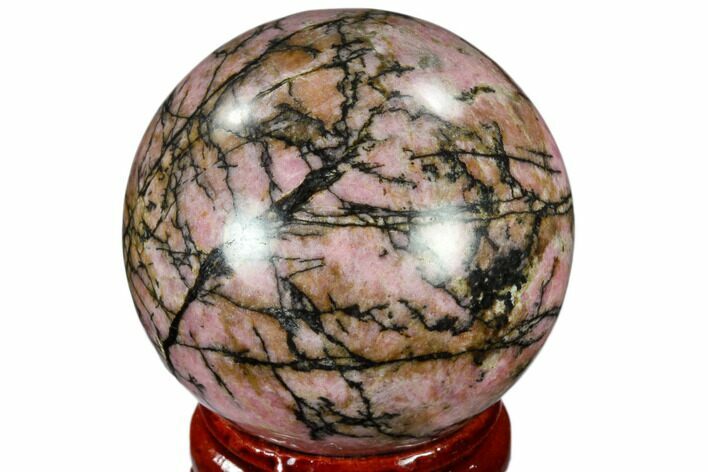 Polished Rhodonite Sphere - India #116162